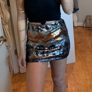 Mini sequin skirt